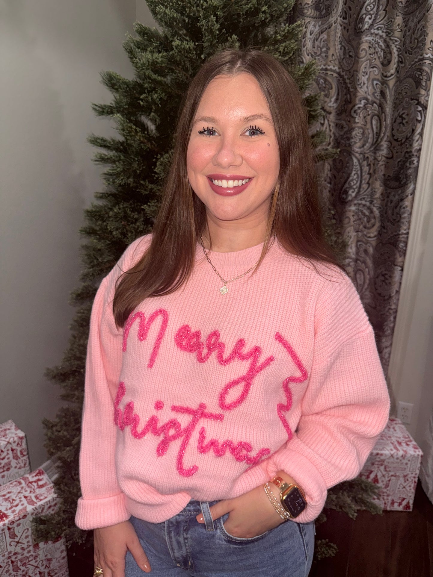 Pink Christmas Sweater