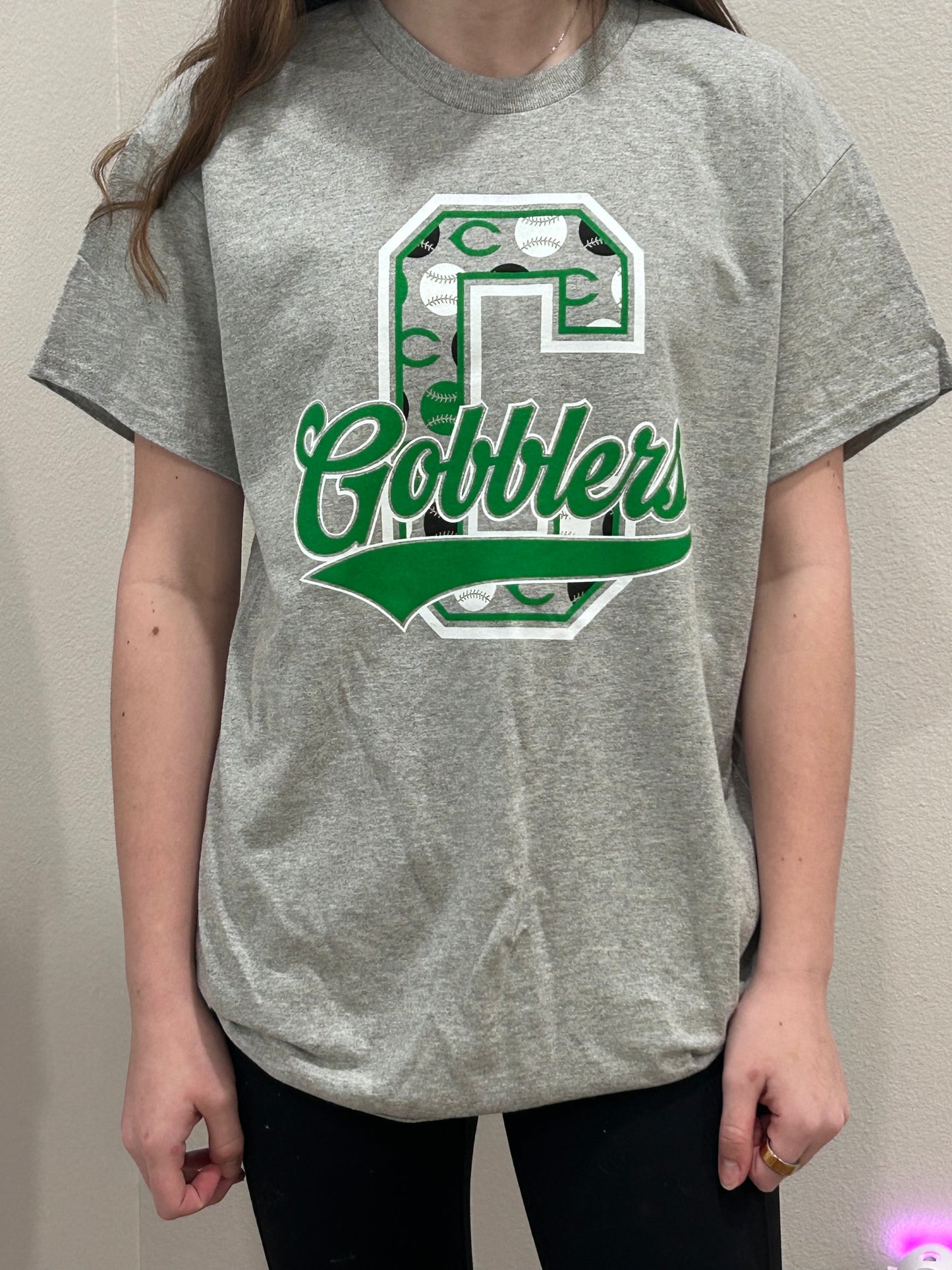 Gobblers with C Baseball Shirt - Cotton