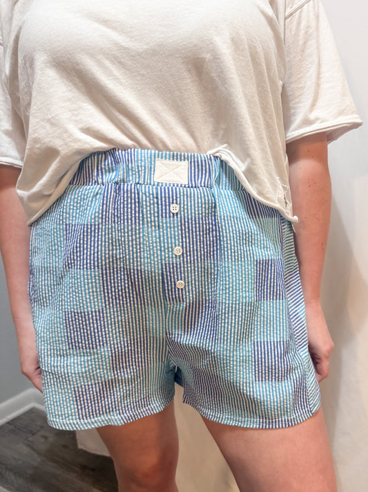 Checkered boxer shorts