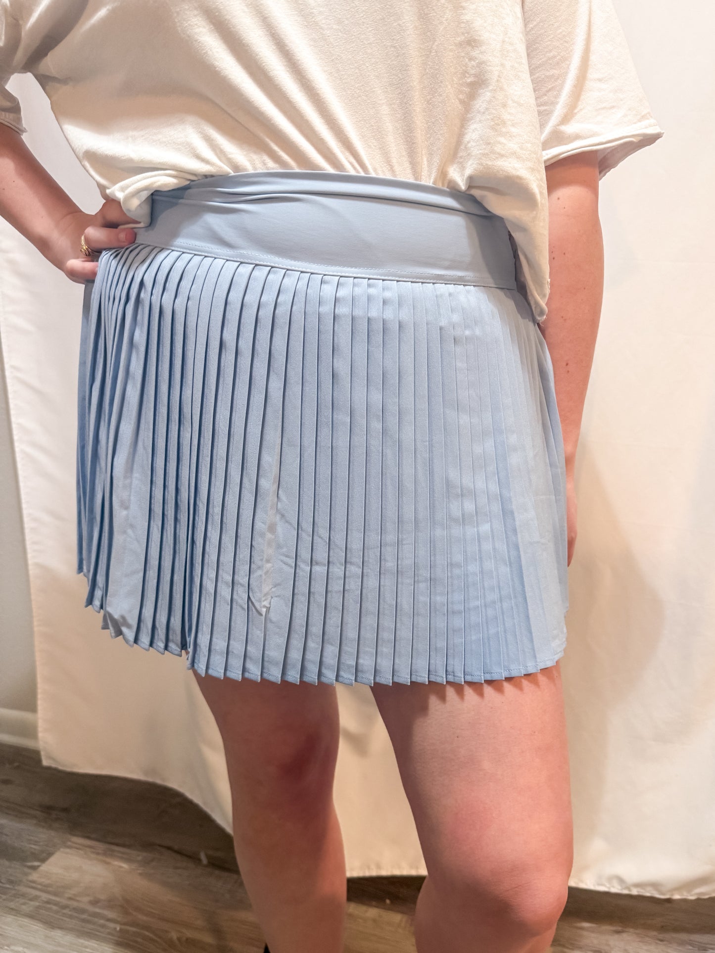 Sky Pleated Athletic Skirt