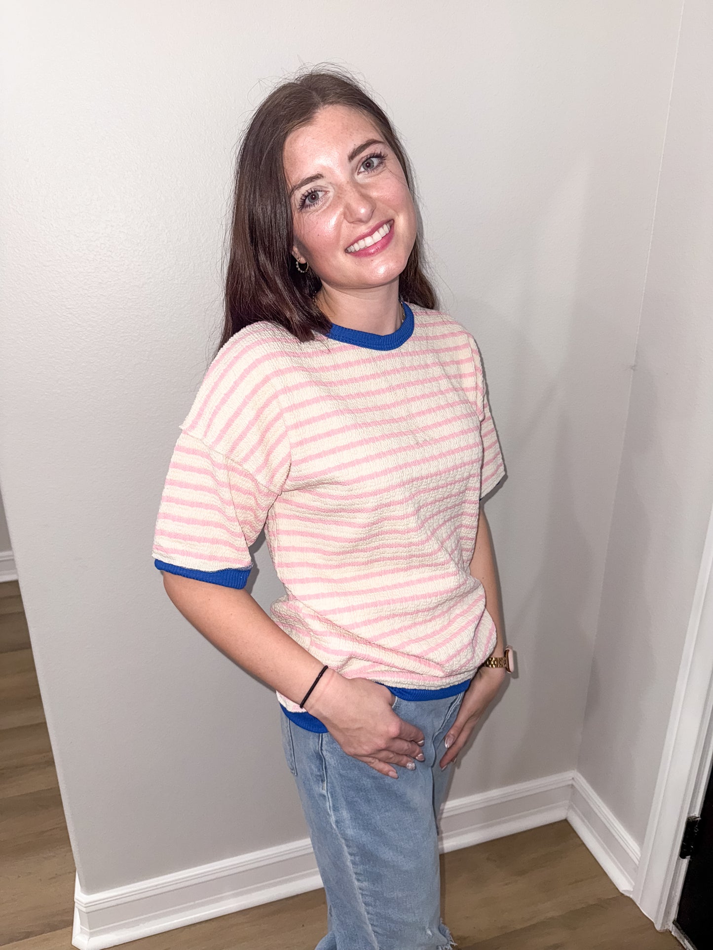 Pink & Blue rigid tee