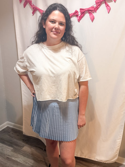 Sky Pleated Athletic Skirt