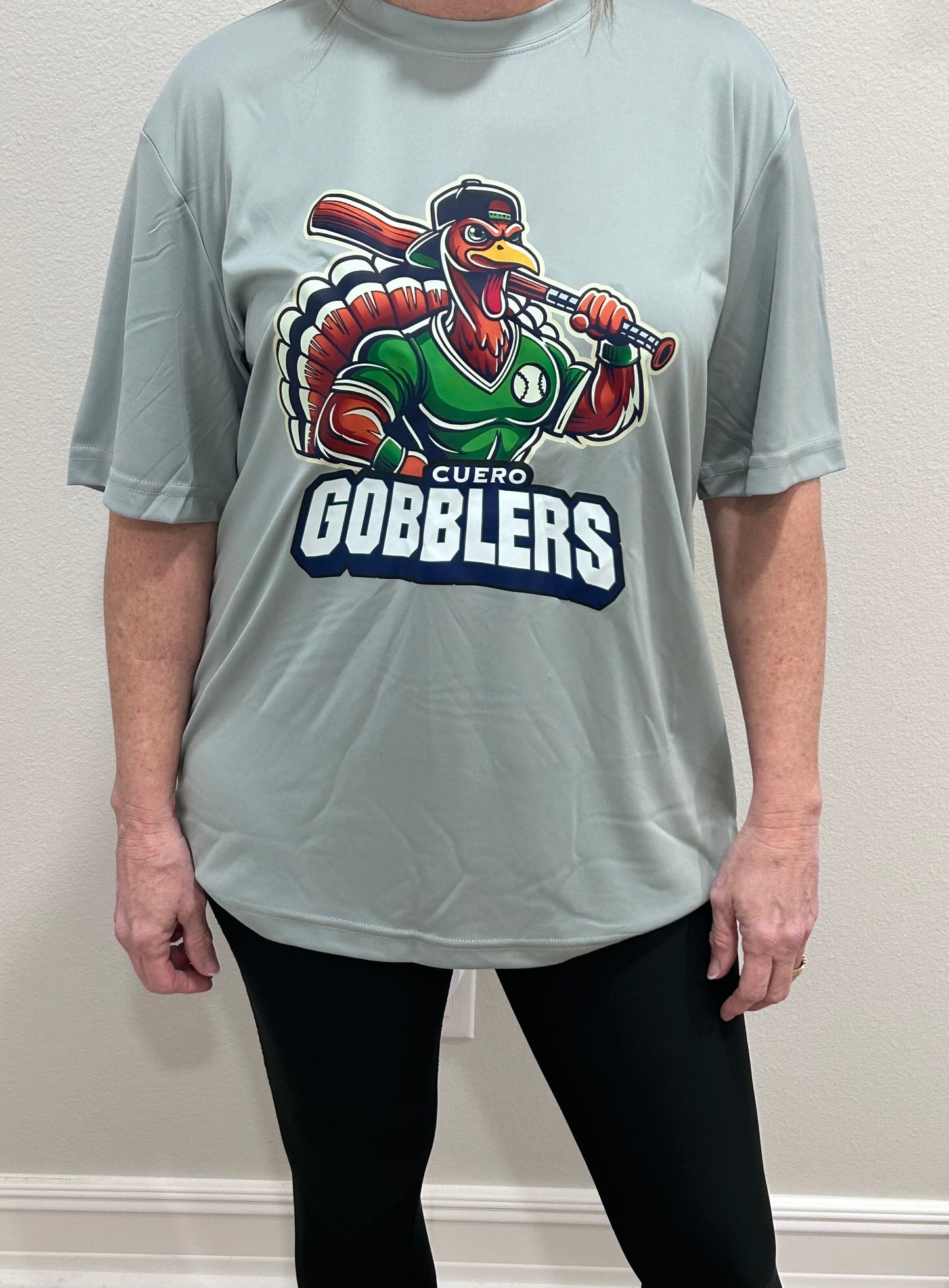 Mean Green Baseball Turkey Tee - Gray - Drifit