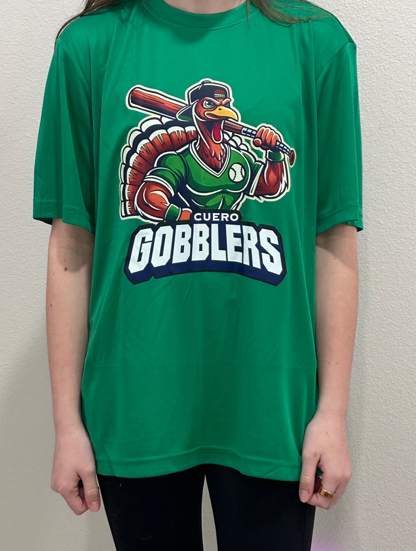 Mean Green Baseball Turkey Tee - Kelly Green - Drifit