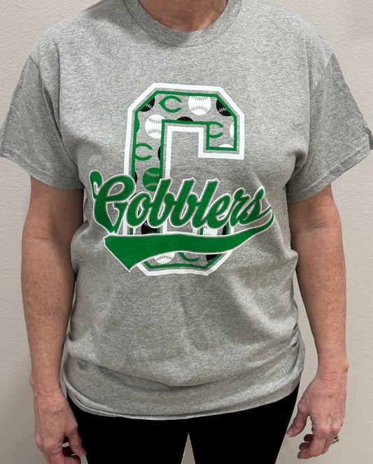 Gobblers with C Baseball Shirt - Cotton