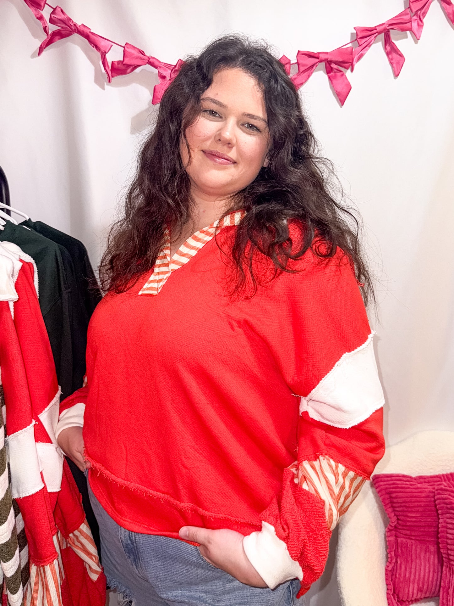 Red Striped Pullover